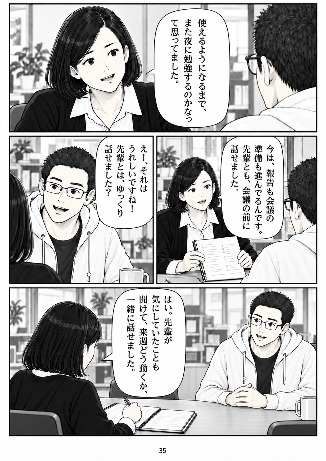 第35ページ:話せたことの報告