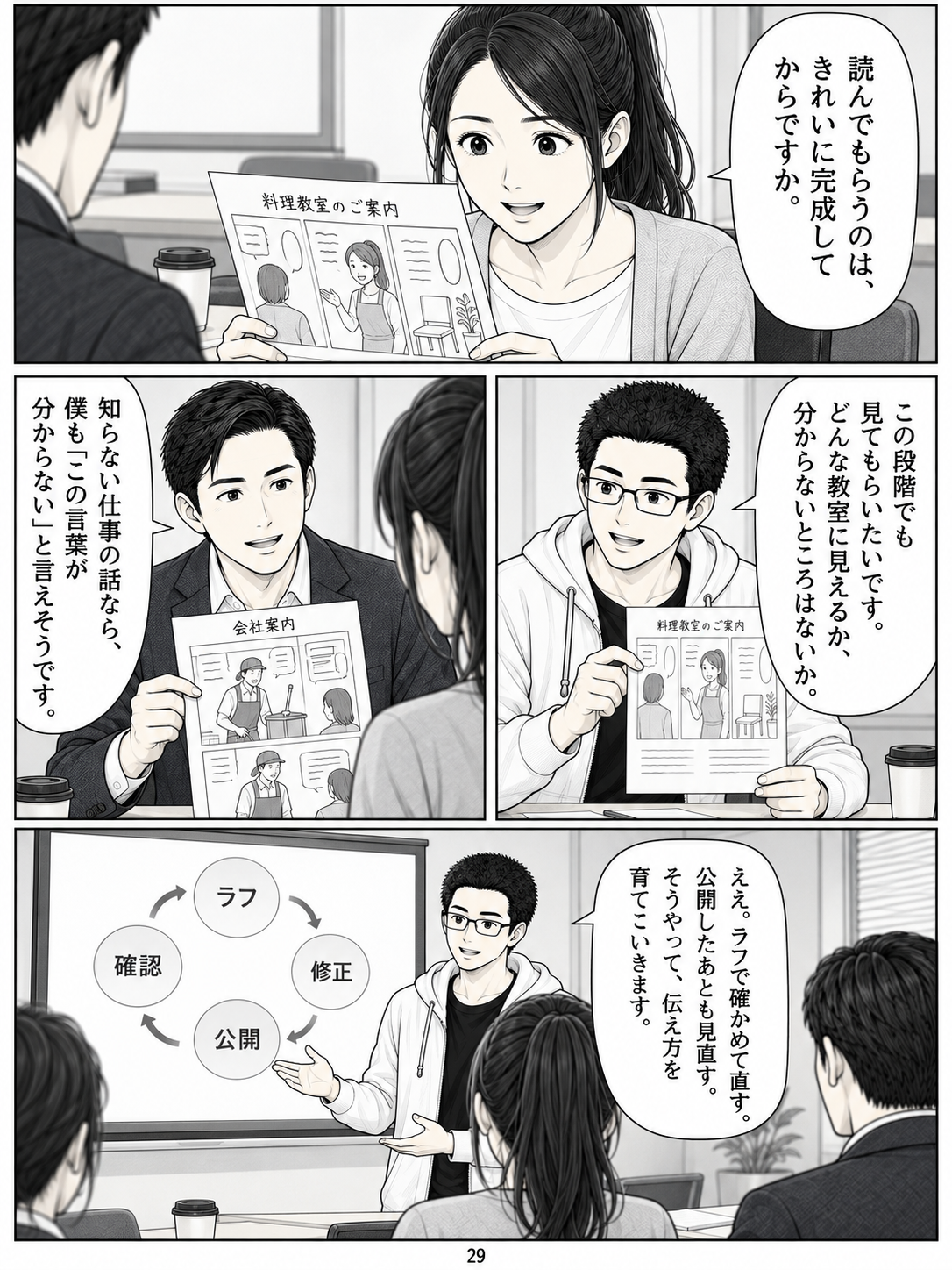 第29ページ:完成の前にも、読んでもらう